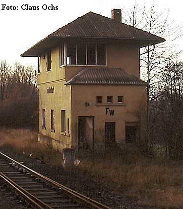 Stellwerk Fw des Bahnhofs Frielendorf 12/1991